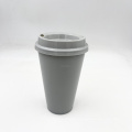 Double wall PP travel mug 16oz 500ml plastic cups reusable coffee cup with lids